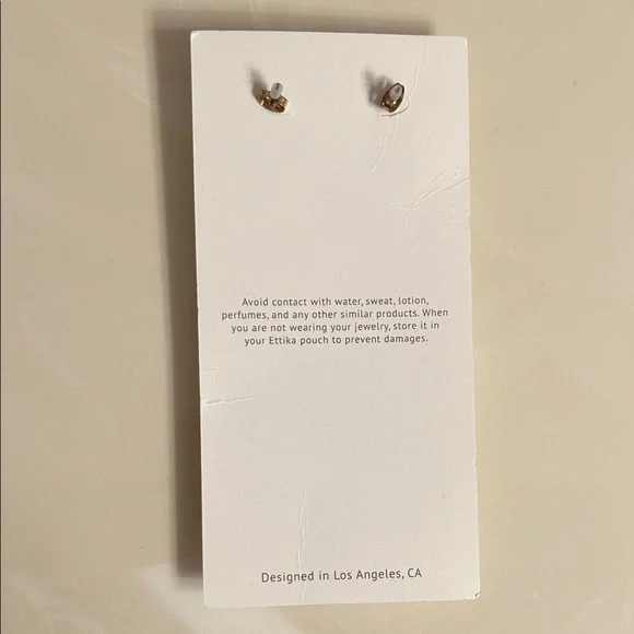 Ettika Gold-Plated Pearl Linear Earrings - Picture 2 of 2